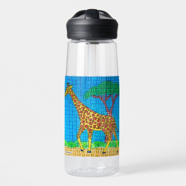 Giraffe (Single) - Wasserflasche Trinkflasche (Vorne)