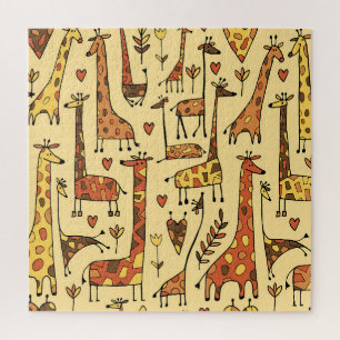 Giraffe Sketch, Spaß Nahtloses Design.