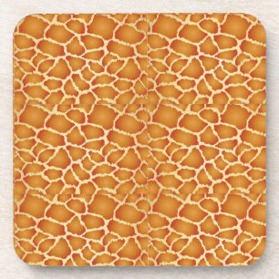 Giraffe Skin Golden Brown Texture Getränkeuntersetzer