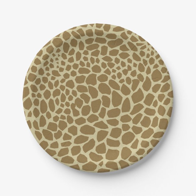 Giraffe Skin Pattern Pappteller (Vorderseite)