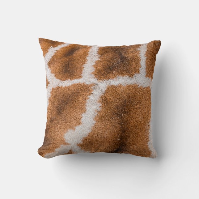 Giraffe Skin: Realistische Tiertextur Kissen (Vorderseite)