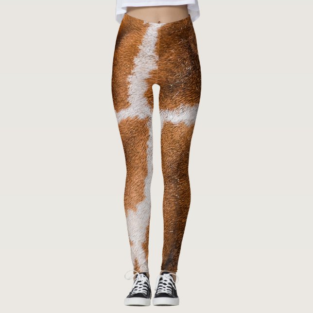 Giraffe Skin: Realistische Tiertextur Leggings (Vorderseite)