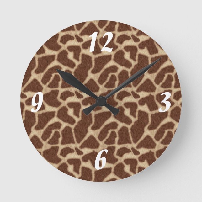 Giraffe Skin Spots 2 Runde Wanduhr (Vorderseite)