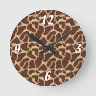 Giraffe Skin Spots 2 Runde Wanduhr