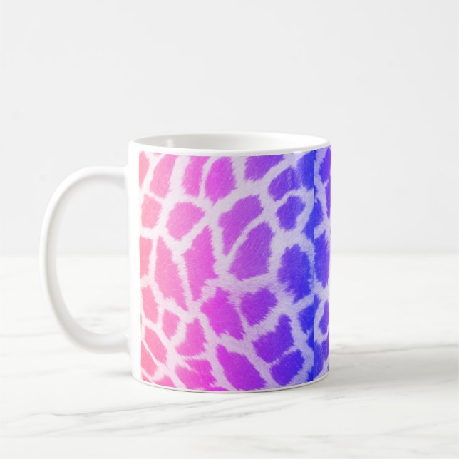 Giraffe Skin Texture Rainbow Color Pattern Kaffeetasse (Links)