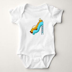 Giraffe Slide Baby Strampler