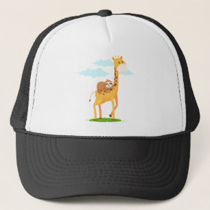 Giraffe Sloth Funny Geschenk für Kinder Truckerkappe