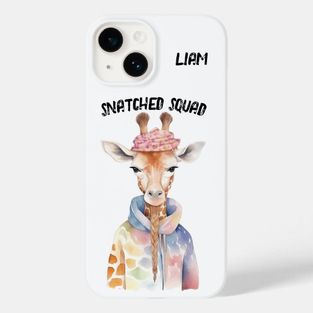 Giraffe "Snatched Squad" Case-Mate iPhone 14 Hülle (Rückseite)