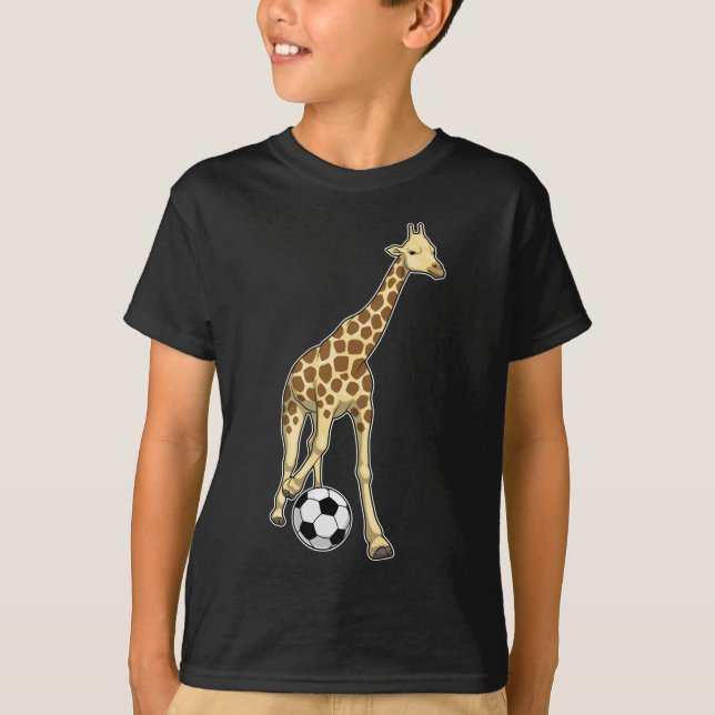 Giraffe Soccer player Soccer T-Shirt (Vorderseite)