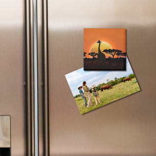 Giraffe Sonnenuntergang Magnet Afrikanische Safa