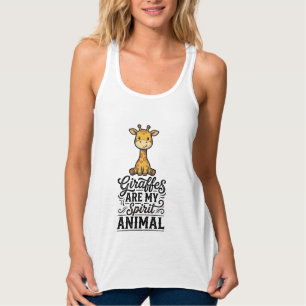 Giraffe Spirit Tier Vintage Gravur T-Shirt Desi Tank Top
