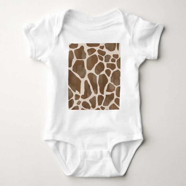 Giraffe Spots Druckmuster Baby Strampler (Vorderseite)