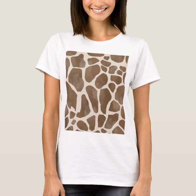 Giraffe Spots Druckmuster T-Shirt (Vorderseite)