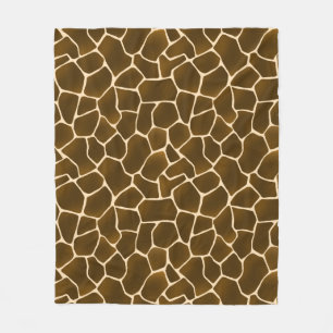 Giraffe Spots Wild Safari Style Animal Skin Fleecedecke