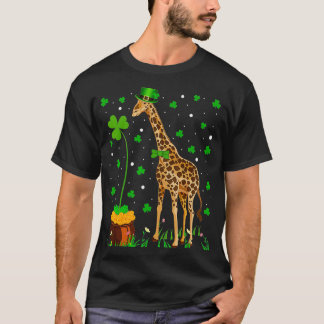 Giraffe St Patricks Day Hat Giraffe Lover Geschenk T-Shirt