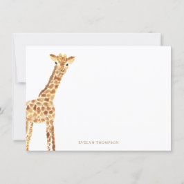 Giraffe Stationery Mitteilungskarte