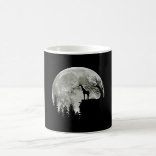Giraffe Stehend auf Mondlicht Halloween Kaffeetasse