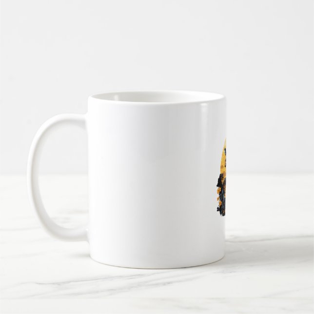 Giraffe Sunset Flora und Fauna Kaffeetasse (Links)