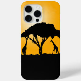 Giraffe Sunset Phone Case