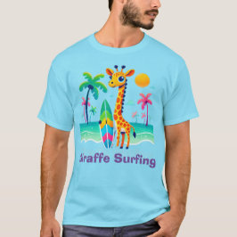 Giraffe Surfing T-Shirt