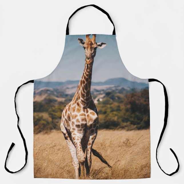 GIRAFFE SURROUNDED BY BROWN GRASS SCHÜRZE (Vorderseite)