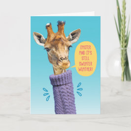 Giraffe-Sweater Wetter besser als Ostern Karte