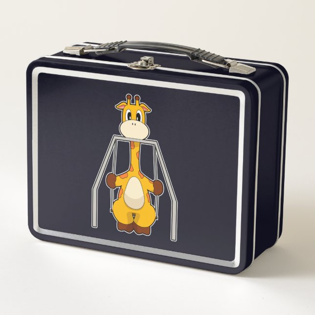 Giraffe Swing Metall Brotdose (Vorderseite)