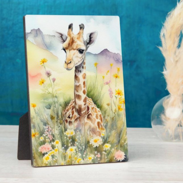 Giraffe Tabletop Plaque mit Easel Fotoplatte (Von Creator hochgeladen)