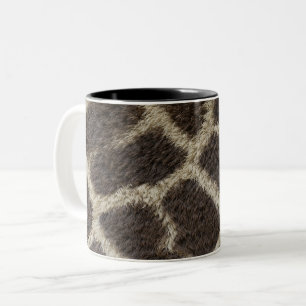 Giraffe Tier Fell Haut Textur wild Leder Muster Zweifarbige Tasse
