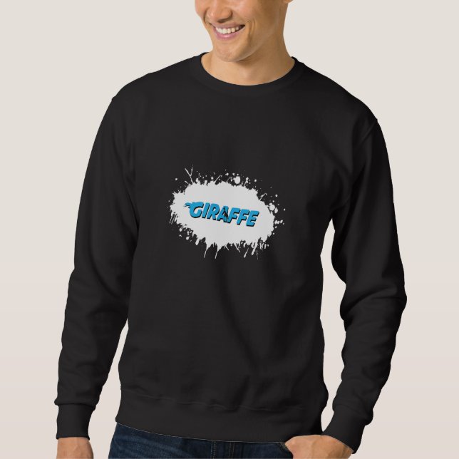 Giraffe Tier Spaß Spritzer Sweatshirt (Vorderseite)