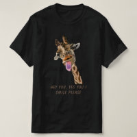 Giraffe Tongue Out and Playful Wink - Lächeln