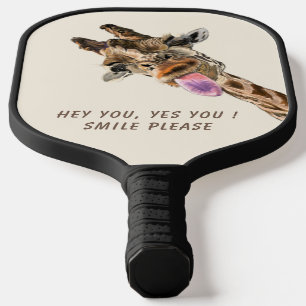 Giraffe Tongue Out Playful Pickleball Paddle Läche
