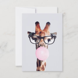 GIRAFFE TRAINGGASEN, DIE EIN PINKBUBBLEGUM BLÖTEN EINLADUNG