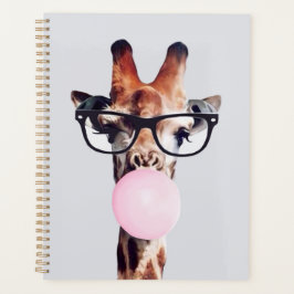 GIRAFFE TRAINGGASEN, DIE EIN PINKBUBBLEGUM BLÖTEN PLANER