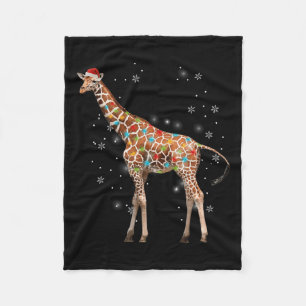 Giraffe Tree Light Christmas Pajama Xmas Animal Lo Fleecedecke