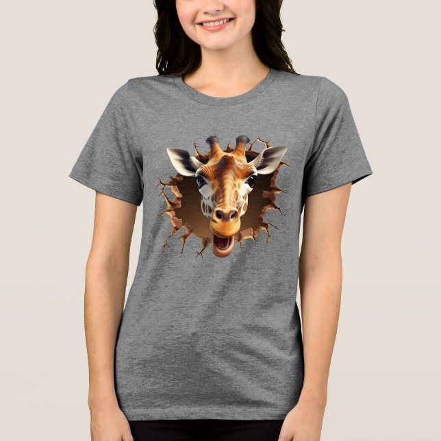 Giraffe Tri-Blend Shirt (Vorderseite)
