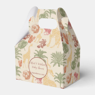 Giraffe & Tropical Blätter Vintage Babydusche Geschenkschachtel