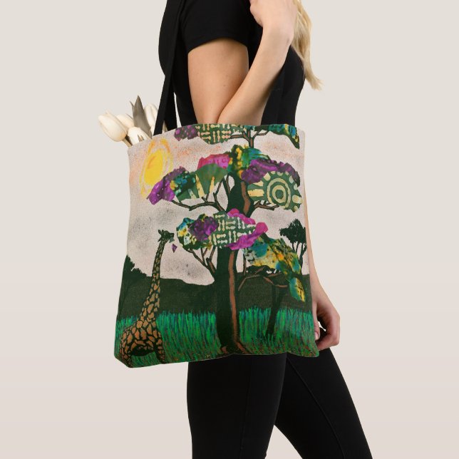 Giraffe über die Flugzeuge Afrikas Tasche (Von Nahem)