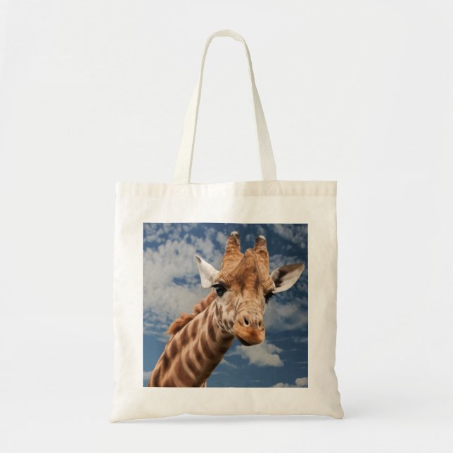 Giraffe und Blue Sky Tote Bag Tragetasche (Vorne)