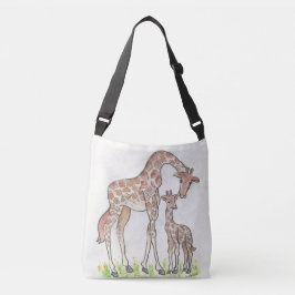 Giraffe und ihr Kalb Tragetaschen Mit Langen Trägern
