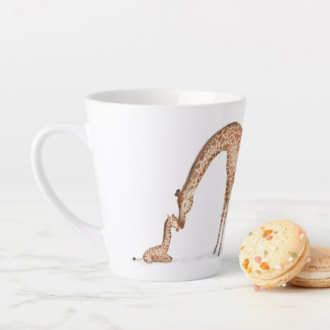 Giraffe und Kalb "Beste Mama aller Zeiten" Latte-T Milchtasse (Beispiel)