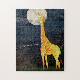 Giraffe und Mond | Benutzerdefinierte Foto Puzzle-