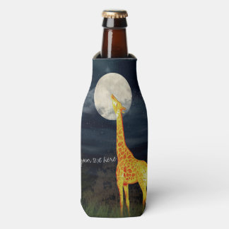 Giraffe und Mond | Custom Bottle Can Cooler Flaschenkühler