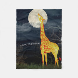 Giraffe und Mond | Custom Fleece Blanket