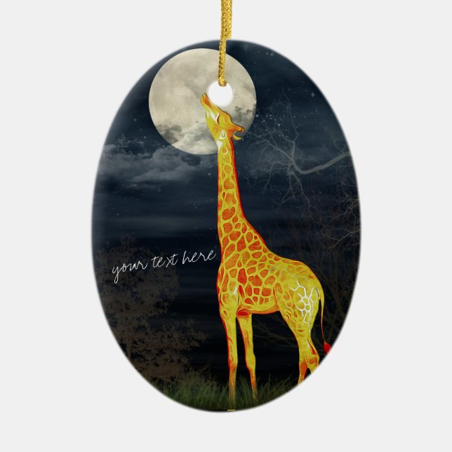 Giraffe und Mond | Dekoration nach Maß (Vorne)
