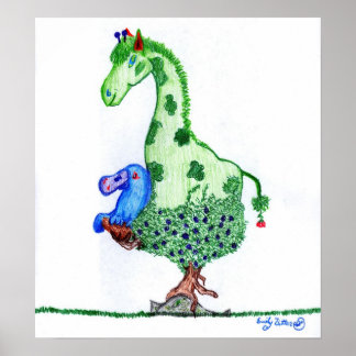 Giraffe und Platypus Poster