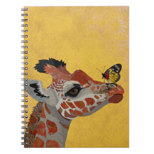 GIRAFFE UND SCHMETTERLING NOTIZBLOCK