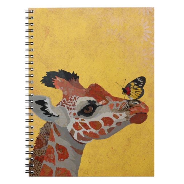 GIRAFFE UND SCHMETTERLING NOTIZBLOCK (Vorderseite)