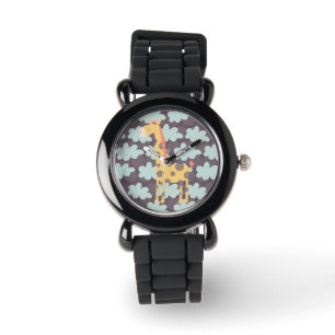 Giraffe und Wolken Armbanduhr