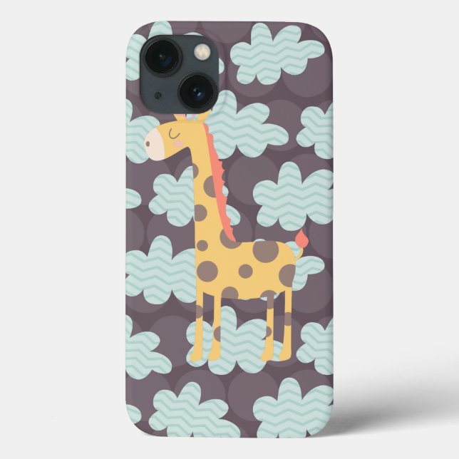 Giraffe und Wolken Case-Mate iPhone Hülle (Rückseite)